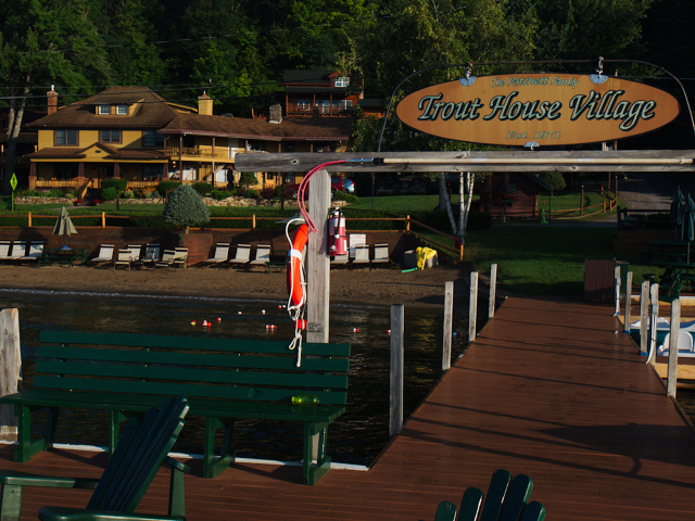 Main dock and the beach in the morning